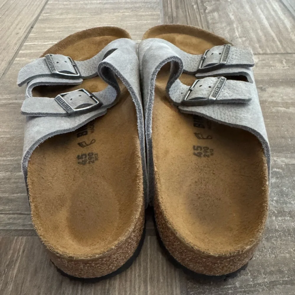 BIRKENSTOCK ARIZONA NUBUCK LEATHER DESERT BUCK WHALE GRAY Men’s size 12